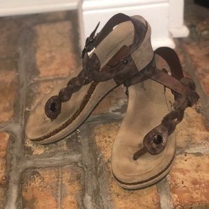 Pierre Dumas Wedge Sandals